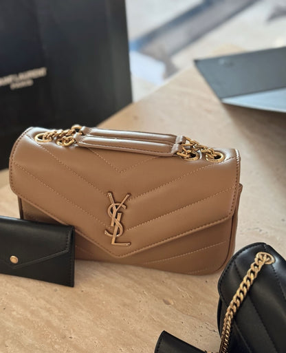 Saint Laurent LOULOU small in MATELASSÉ lambskin