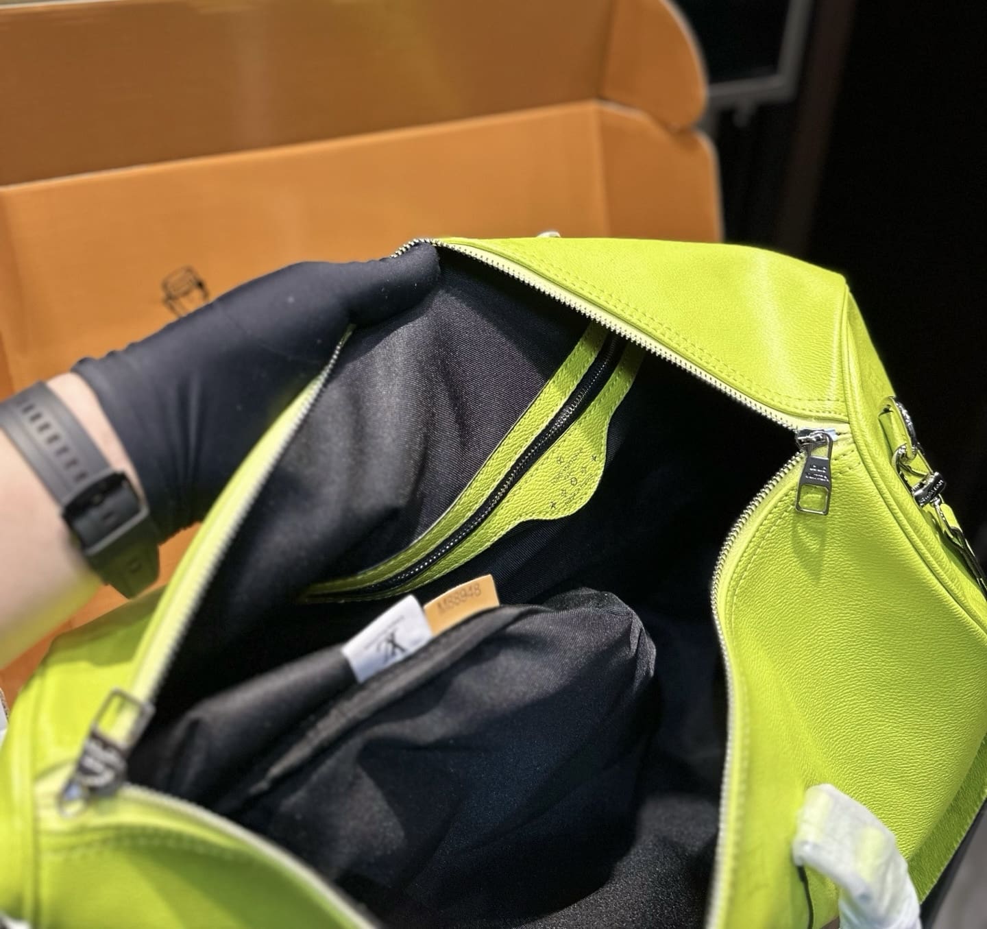 Louis Vuitton Yellow Taigarama Keepall Bandouliere 45