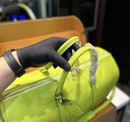 Louis Vuitton Yellow Taigarama Keepall Bandouliere 45