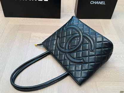 Chanel Medallion Tote Quilted Caviar