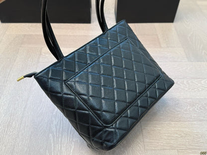 Chanel Medallion Tote Quilted Caviar