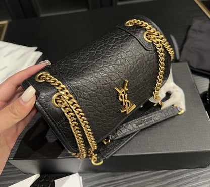 Saint Laurent niki mini in grained lambskin