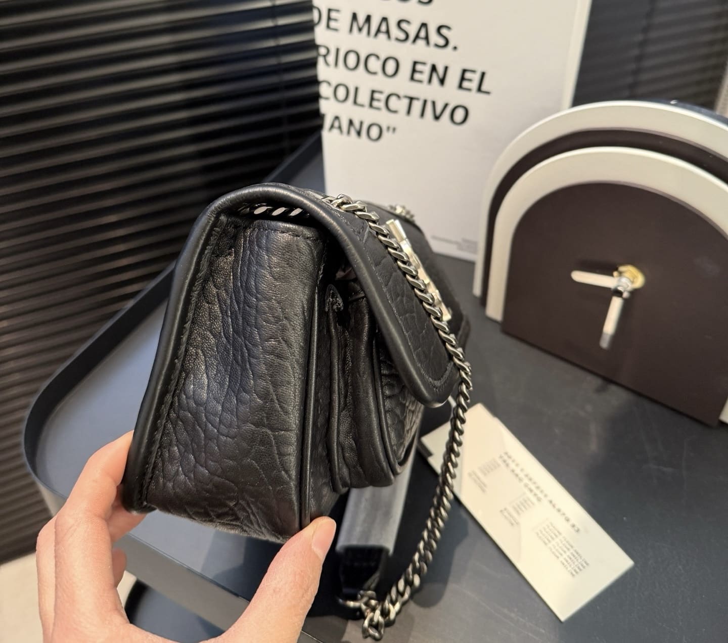 Saint Laurent niki mini in grained lambskin