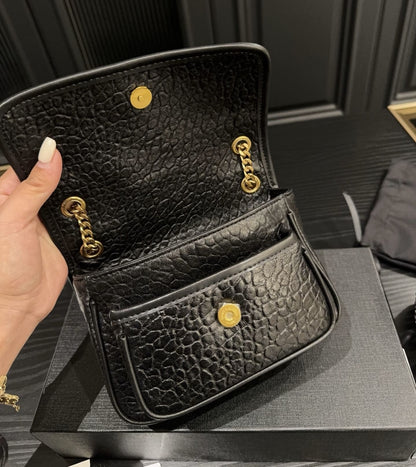 Saint Laurent niki mini in grained lambskin