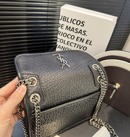 Saint Laurent niki mini in grained lambskin