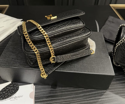 Saint Laurent niki mini in grained lambskin