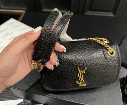 Saint Laurent niki mini in grained lambskin