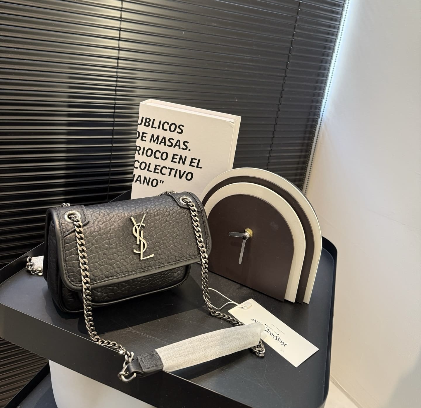 Saint Laurent niki mini in grained lambskin