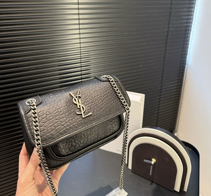 Saint Laurent niki mini in grained lambskin