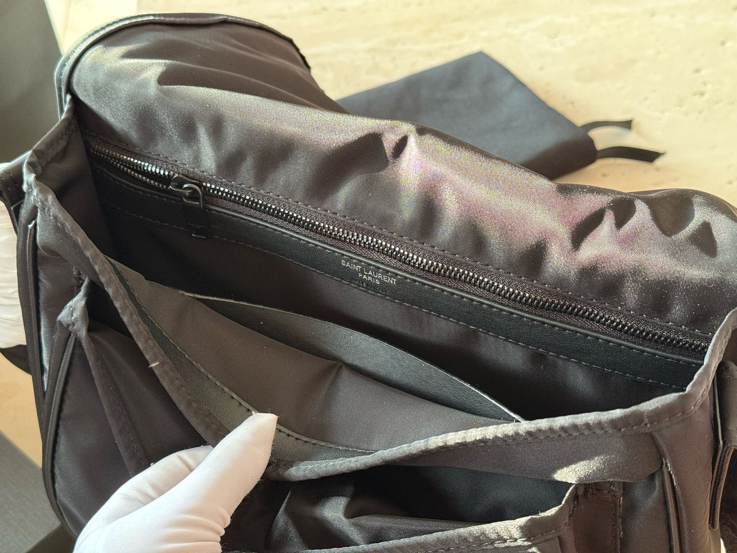 Saint Laurent Niki Messenger In Econyl