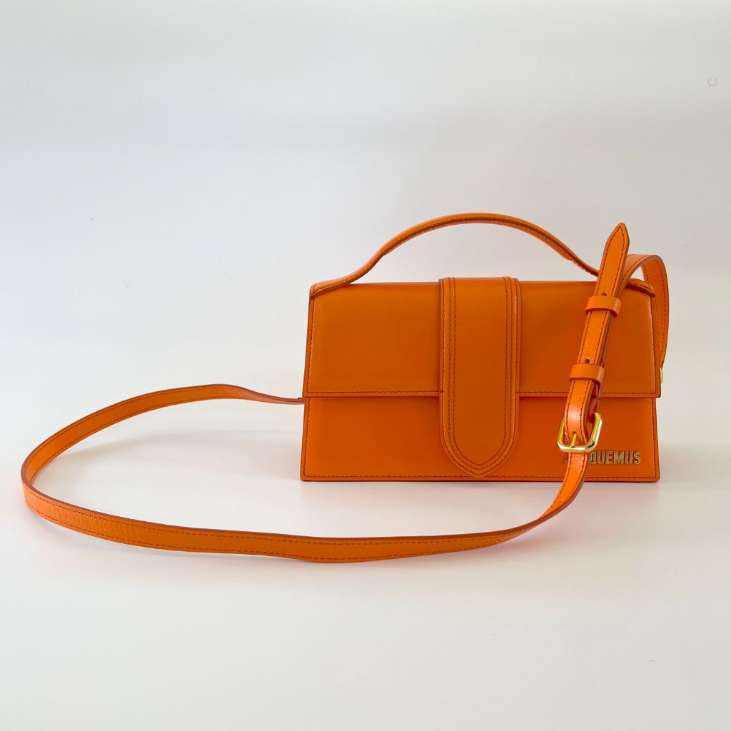 Jacquemus Le Grand Bambino orange leather shoulder bag