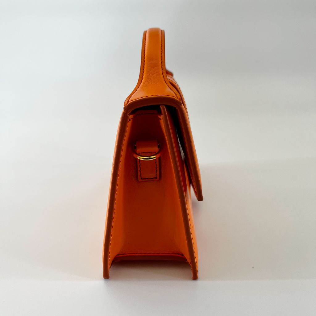 Jacquemus Le Grand Bambino orange leather shoulder bag