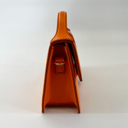 Jacquemus Le Grand Bambino orange leather shoulder bag