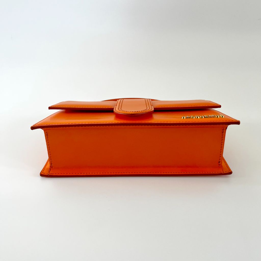Jacquemus Le Grand Bambino orange leather shoulder bag