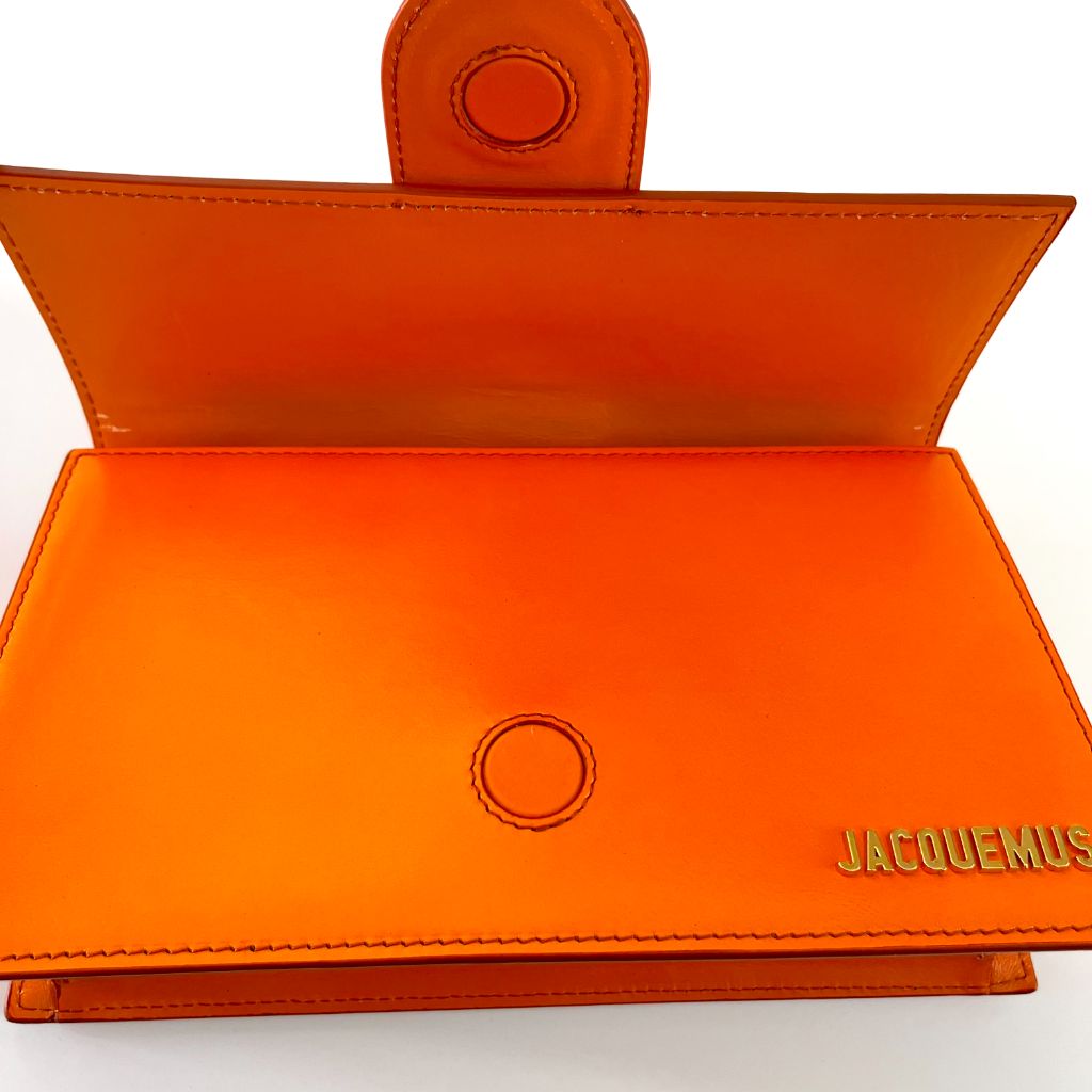 Jacquemus Le Grand Bambino orange leather shoulder bag