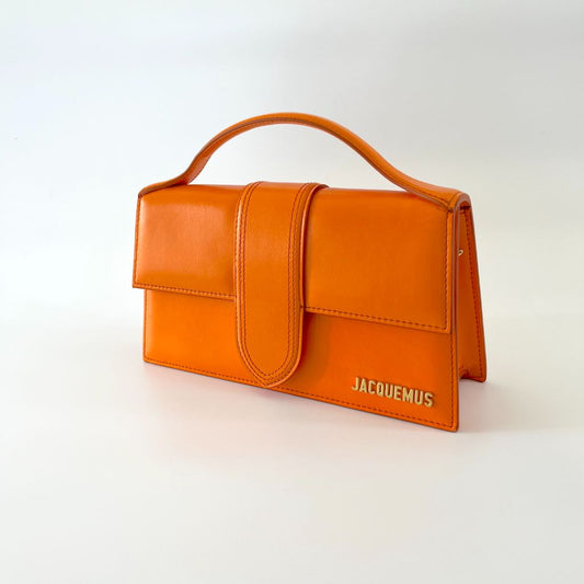 Jacquemus Le Grand Bambino orange leather shoulder bag