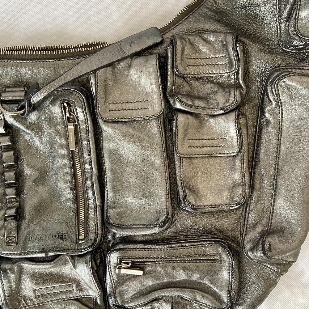 Jil Sander Silver Pocket Detail Oversized Bag
