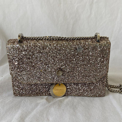 Jimmy Choo Finley  Mix Star Coarse Glitter Mini Cross Body Bag