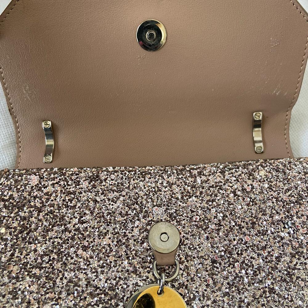 Jimmy Choo Finley  Mix Star Coarse Glitter Mini Cross Body Bag