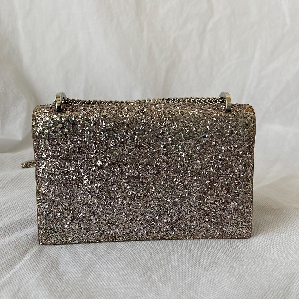 Jimmy Choo Finley  Mix Star Coarse Glitter Mini Cross Body Bag