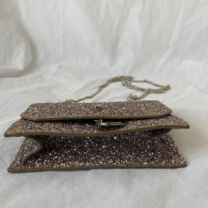 Jimmy Choo Finley  Mix Star Coarse Glitter Mini Cross Body Bag