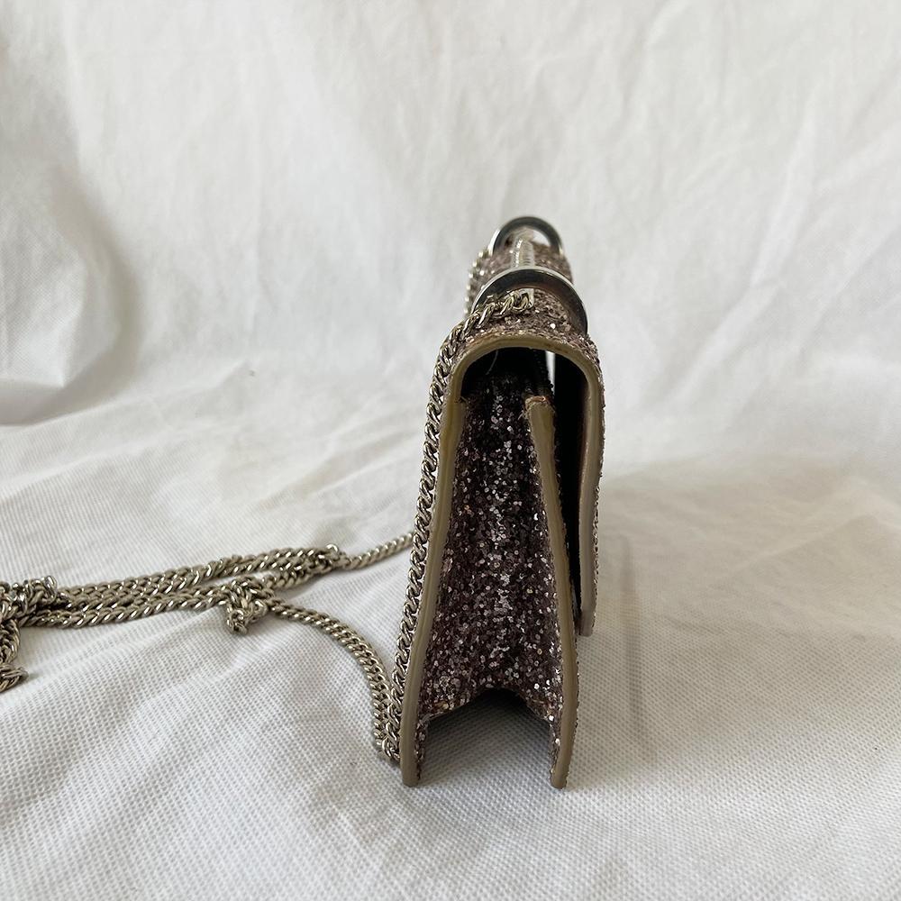 Jimmy Choo Finley  Mix Star Coarse Glitter Mini Cross Body Bag