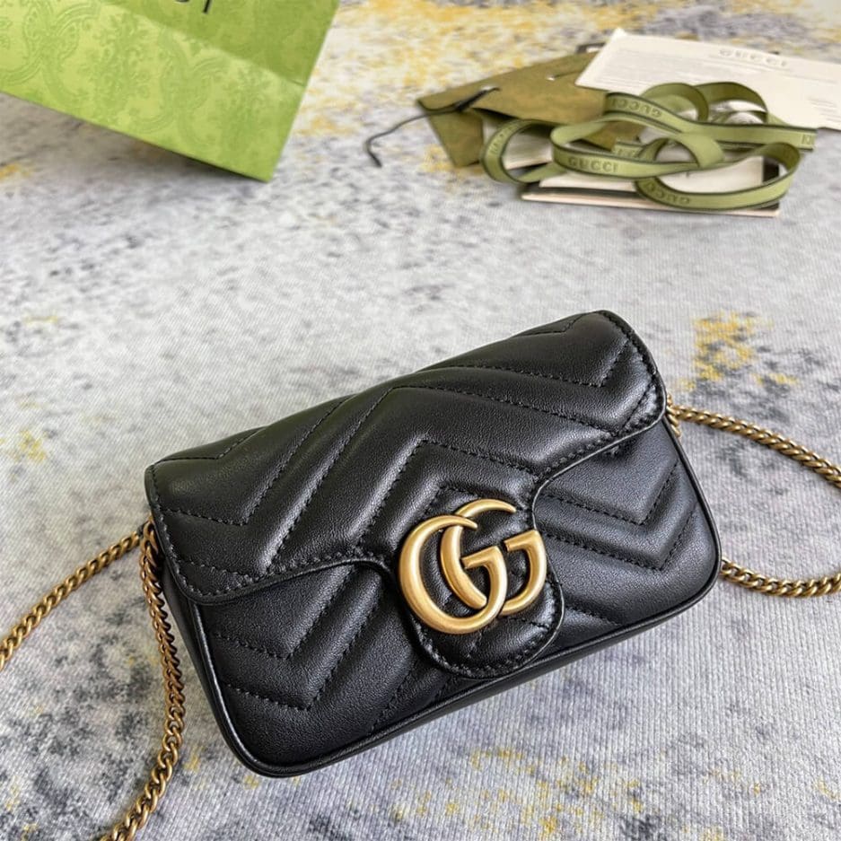 GUCCI Marmont matelasse leather super mini bag