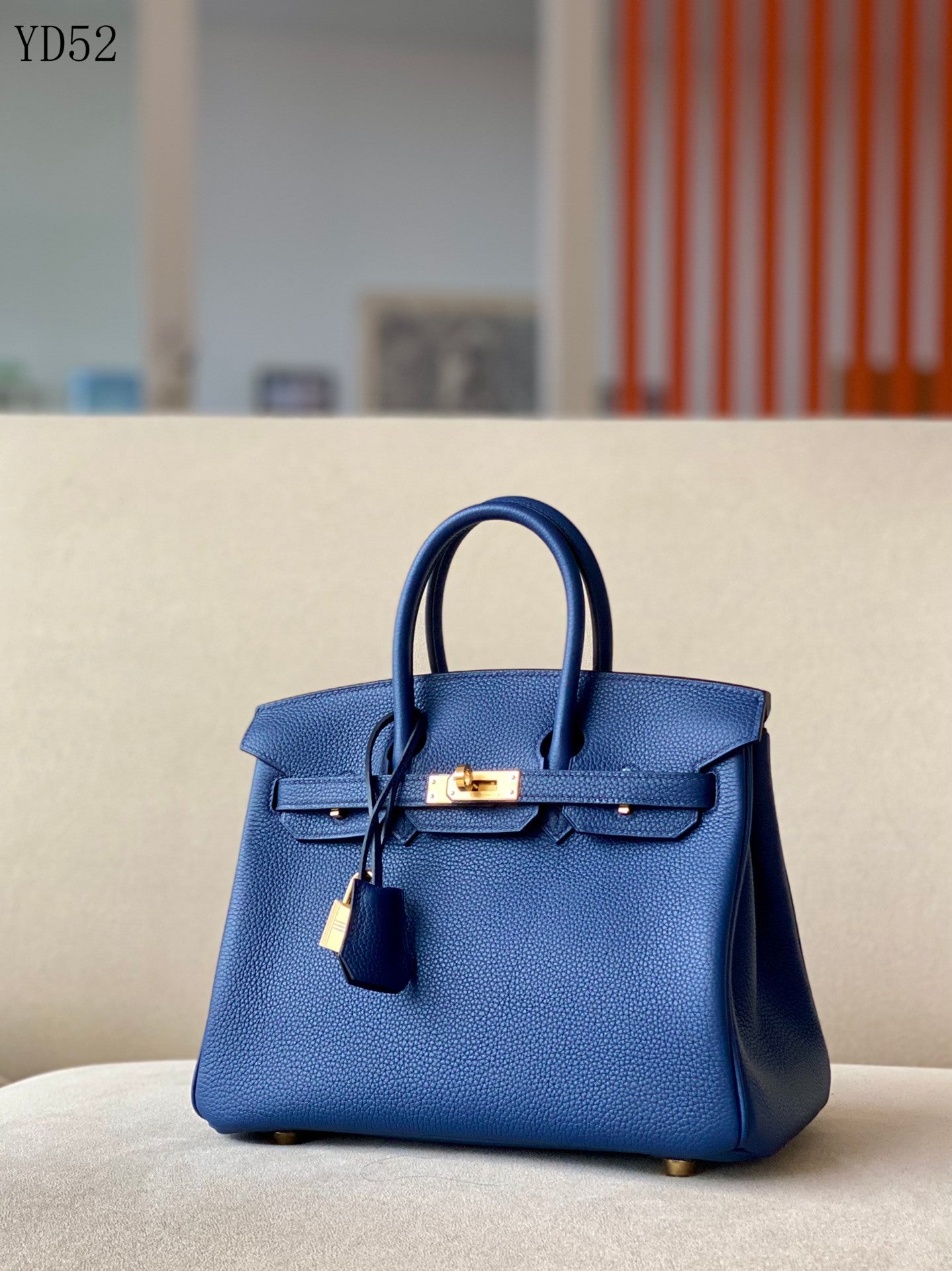 H BIRKIN 25 TOGO NAVY BLUE  GOLD HARDWARE 25CM