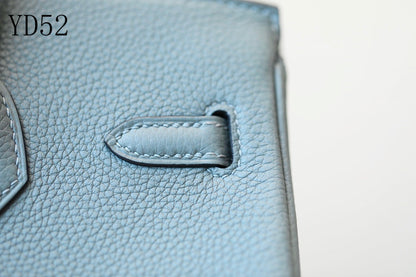 H BIRKIN 25 TOGO STONE BLUE  GOLD HARDWARE 25CM