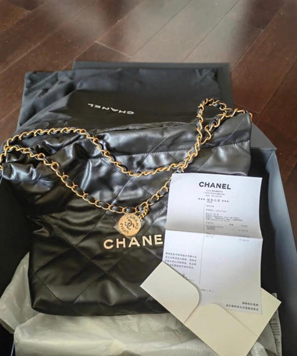 iCHANEL 22 Small Handbag-Hobo Bags -Black