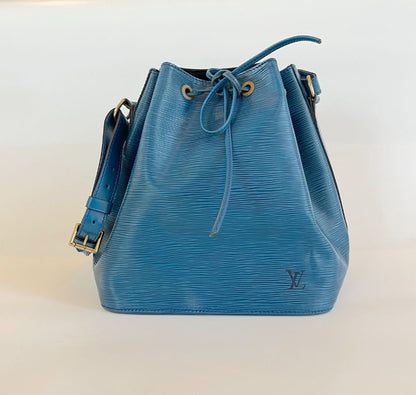 Louis Vuitton Blue Epi Leather Petit Noe