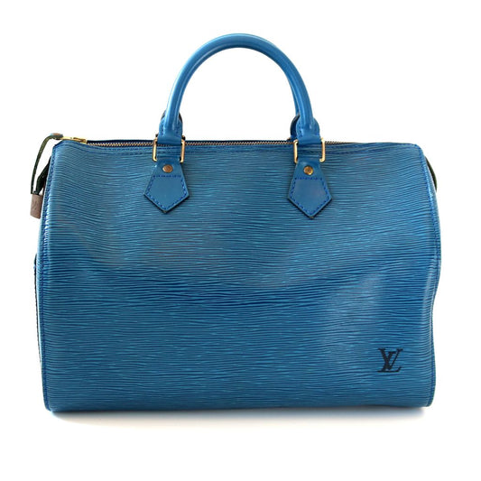 Louis Vuitton Blue Epi Leather Speedy 30