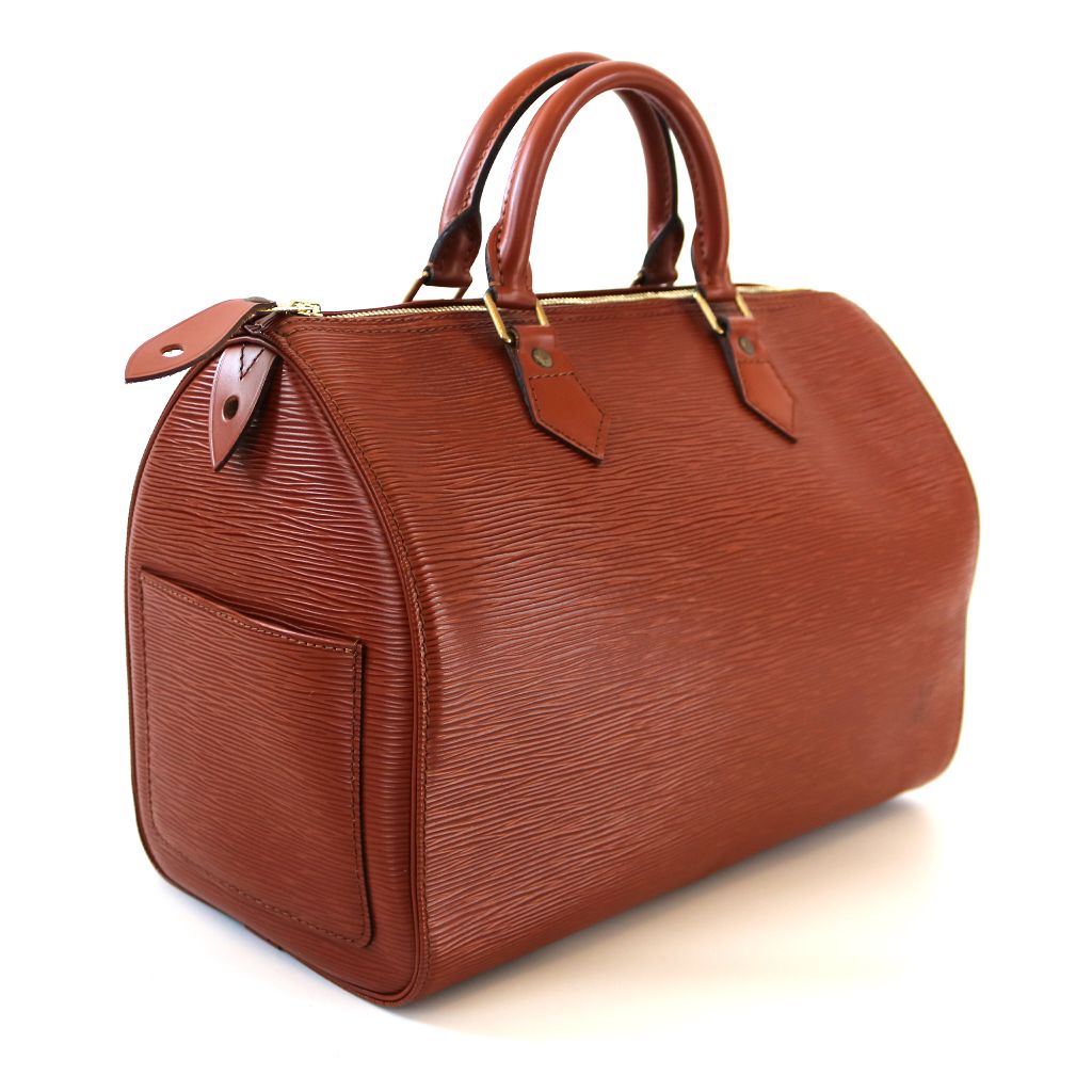 Louis Vuitton Brown Epi Leather 35 Speedy Bag