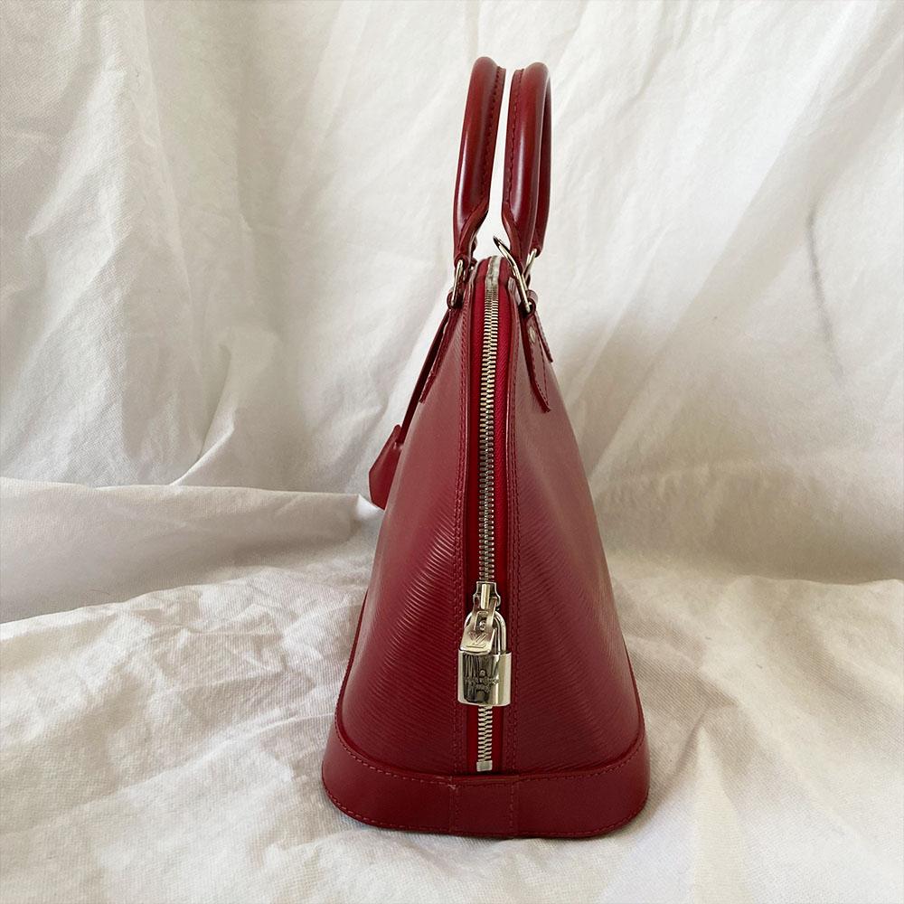 Louis Vuitton Red Epi Leather Alma Bag