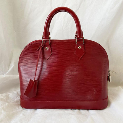 Louis Vuitton Red Epi Leather Alma Bag