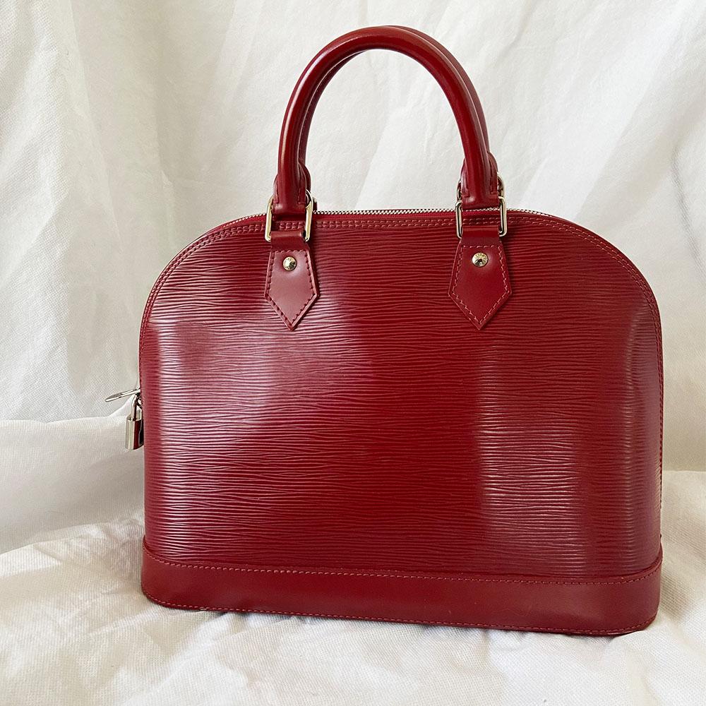 Louis Vuitton Red Epi Leather Alma Bag