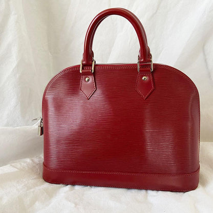 Louis Vuitton Red Epi Leather Alma Bag
