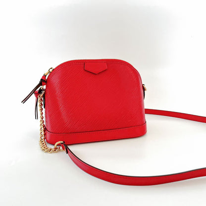 Louis Vuitton red epi leather BB alma bag