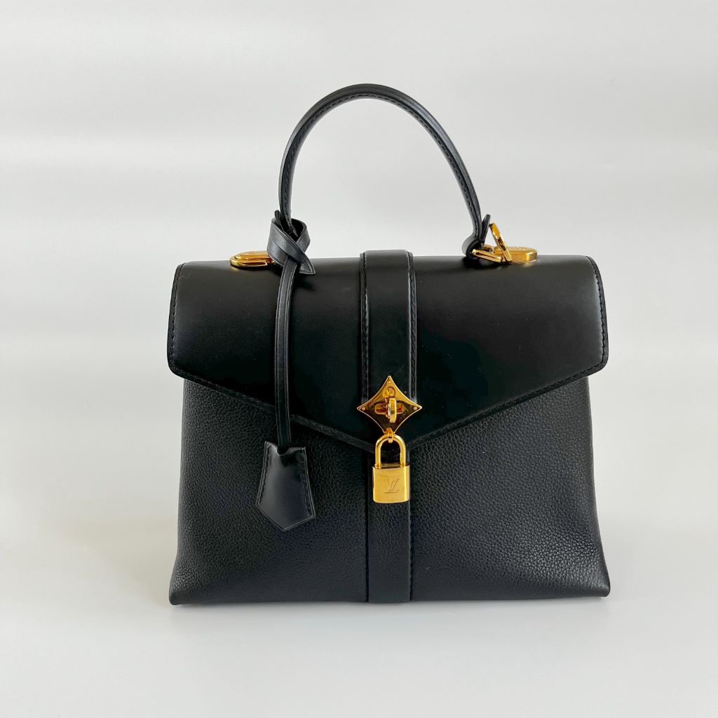 Louis Vuitton Rose Des Vents Black Leather PM Bag