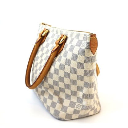 Louis Vuitton Saleya PM White Damier Azur Canvas Handbag