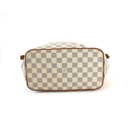 Louis Vuitton Saleya PM White Damier Azur Canvas Handbag