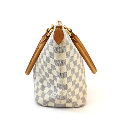 Louis Vuitton Saleya PM White Damier Azur Canvas Handbag