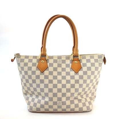 Louis Vuitton Saleya PM White Damier Azur Canvas Handbag