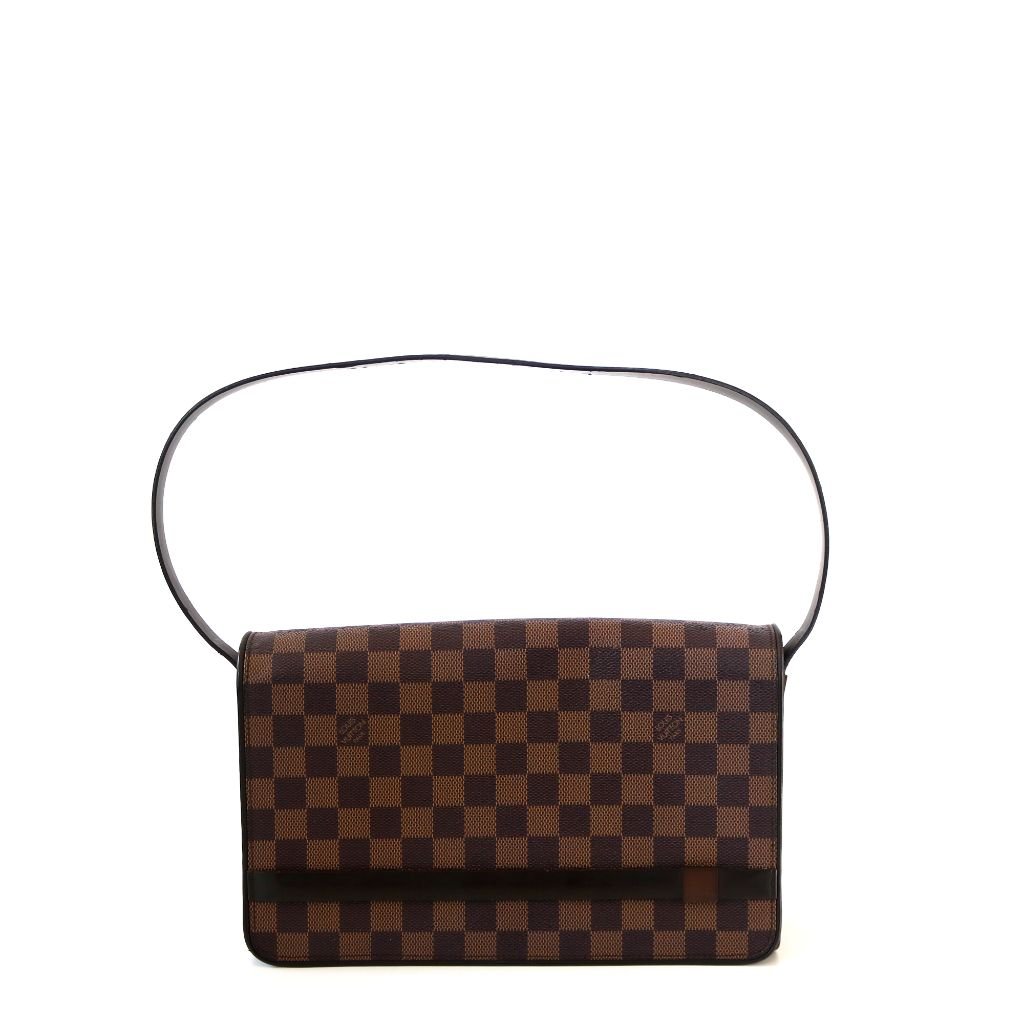 Louis Vuitton Tribeca Long Damier Ebene Canvas Shoulder Bag