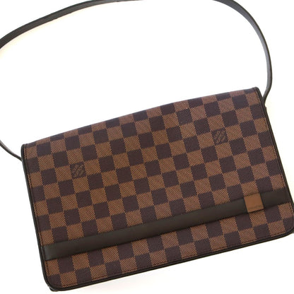 Louis Vuitton Tribeca Long Damier Ebene Canvas Shoulder Bag