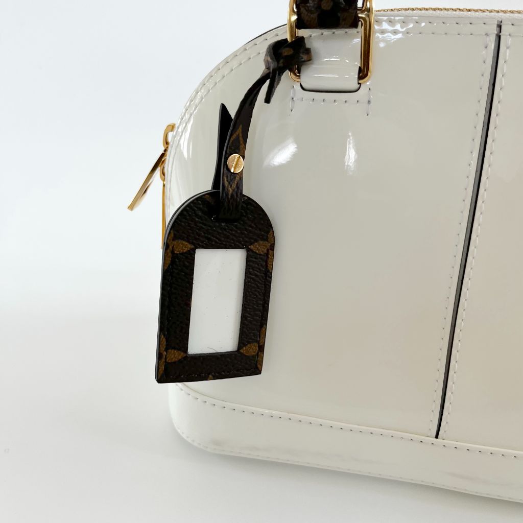 Louis Vuitton Vernis White Alma BB Bag