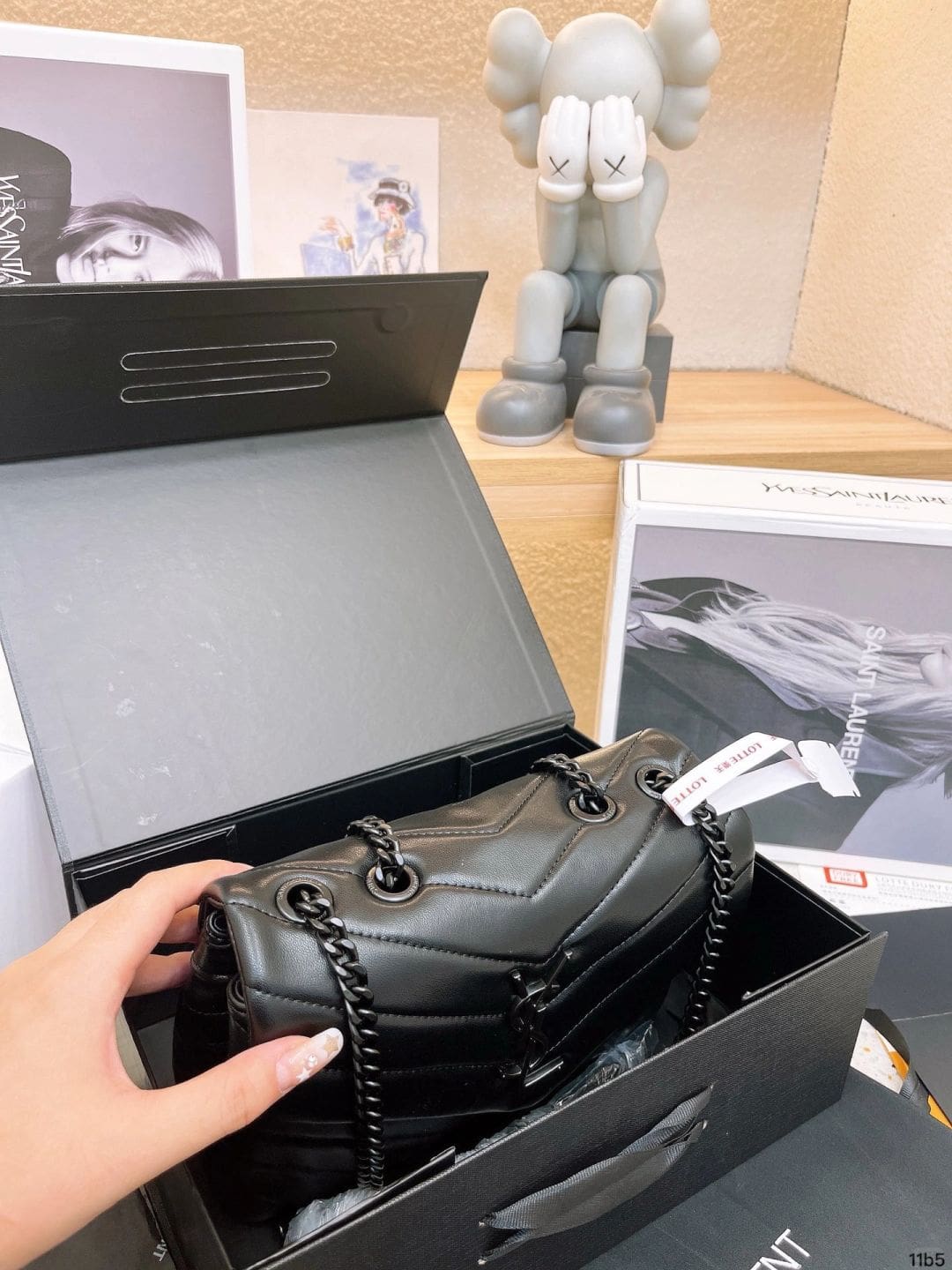 Saint Laurent Loulou Small Shoulder Bag in Quilted Leather Details