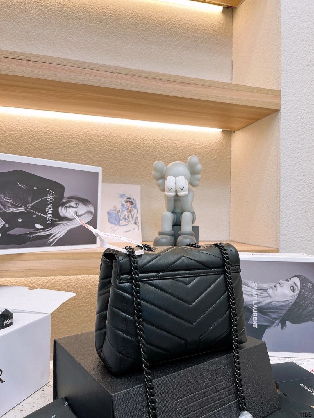 Saint Laurent Loulou Small Shoulder Bag in Quilted Leather Details