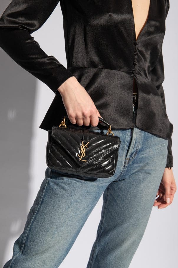 SAINT LAURENT BLACK ‘COLLEGE MINI’ SHOULDER BAG