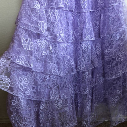 PM471,Purple Lace Long Prom Dresses Backless Evening Dress Stunning Prom Dress